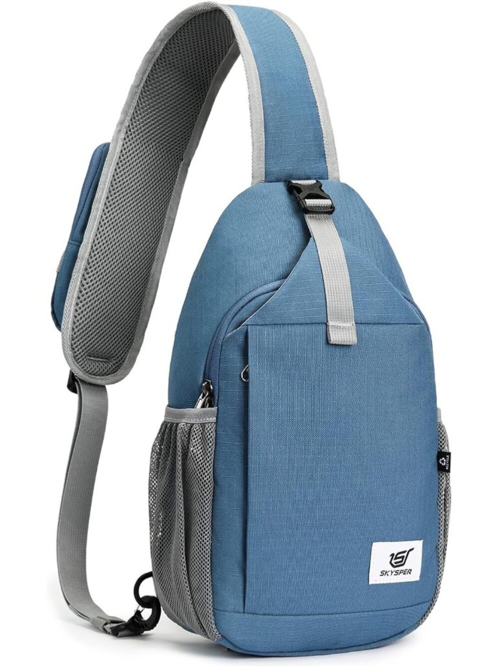 Men's Ash Blue Sling Bag Anti-Theft RFID Crossbody Travel Backpack Shoulder Bag